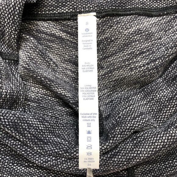 Lululemon Wunder Under Pant Women’s 8 Diamond Jacquard Space Dye Gray - Picture 2 of 6